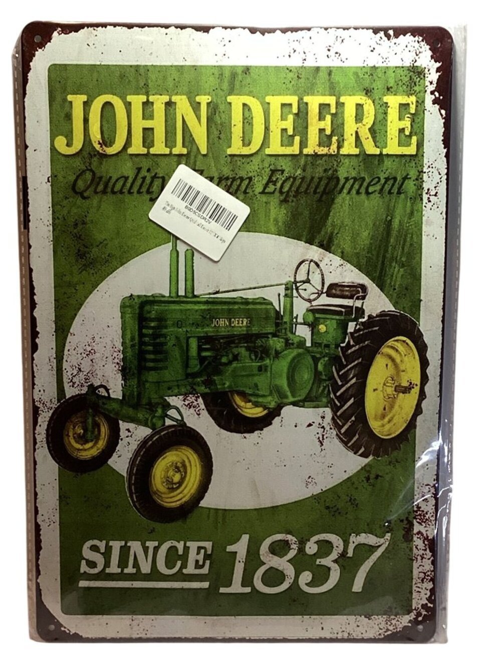 John Deere Since 1837 Golden Era Retro 12X8 Tin Sign Distressed NEW